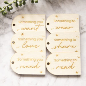 Engraved Wooden Gift Tags